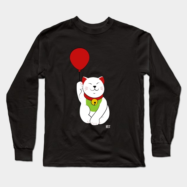 Lucky Cat Long Sleeve T-Shirt by Rainbow is my favorite color